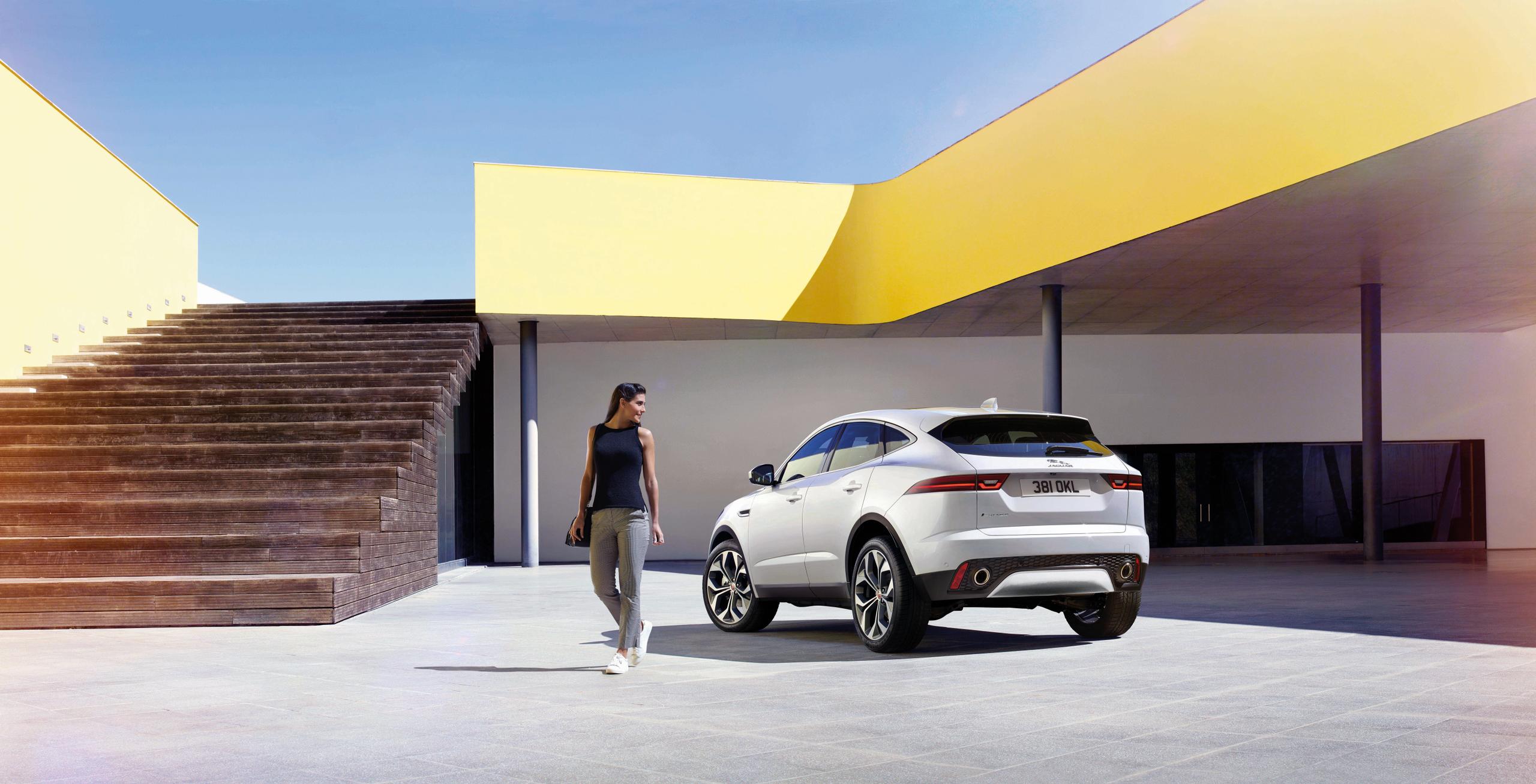 White E-Pace Parked