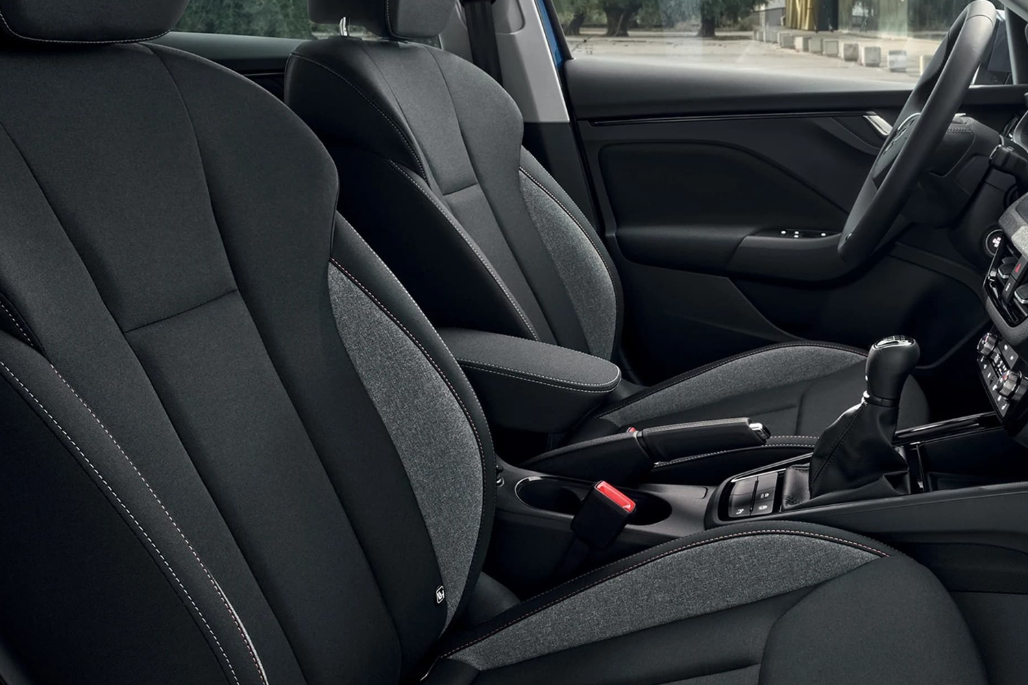 Fabric front seats