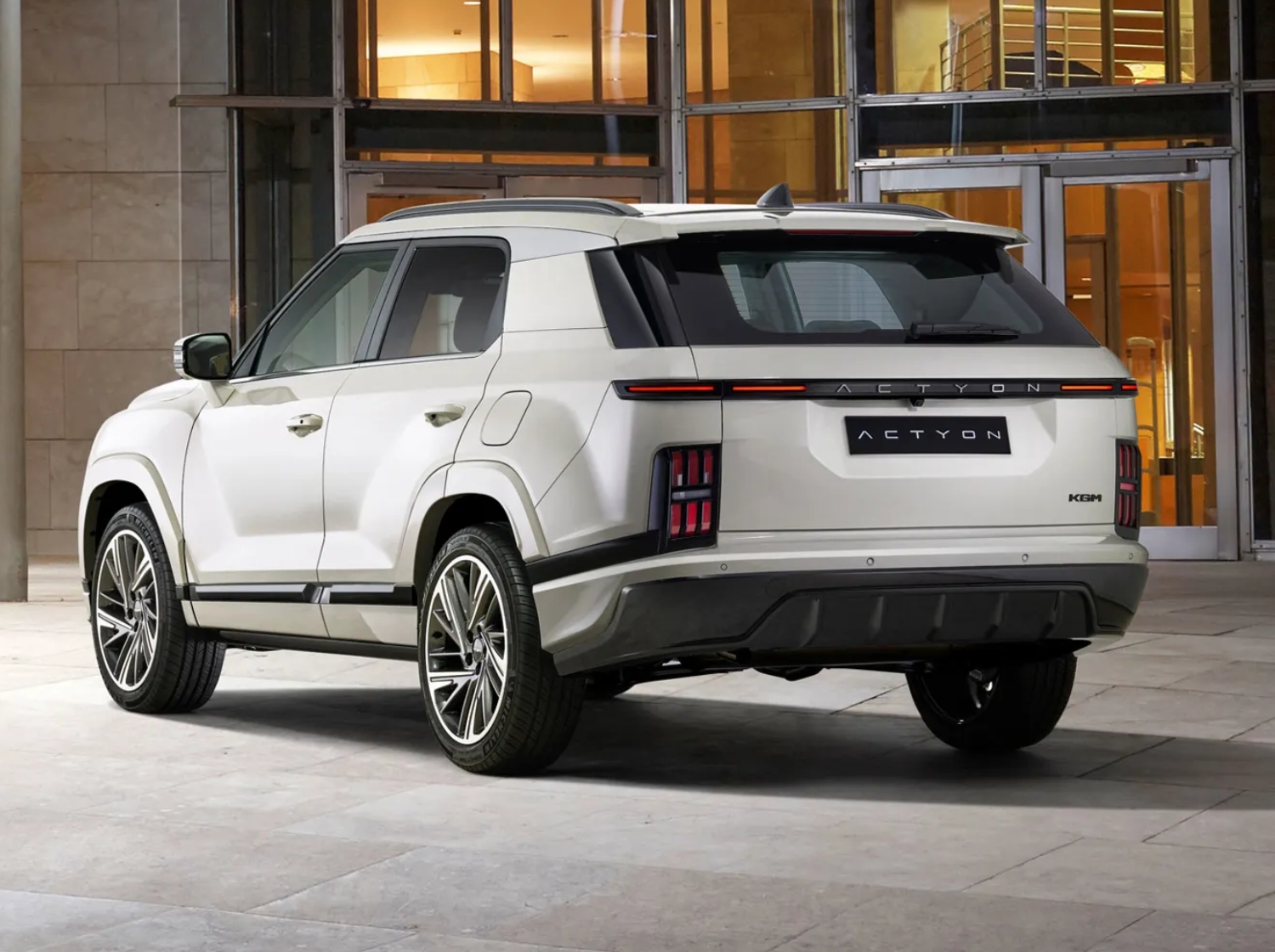 KGM Actyon In White Exterior Rear View