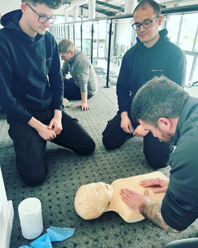 man performing cpr