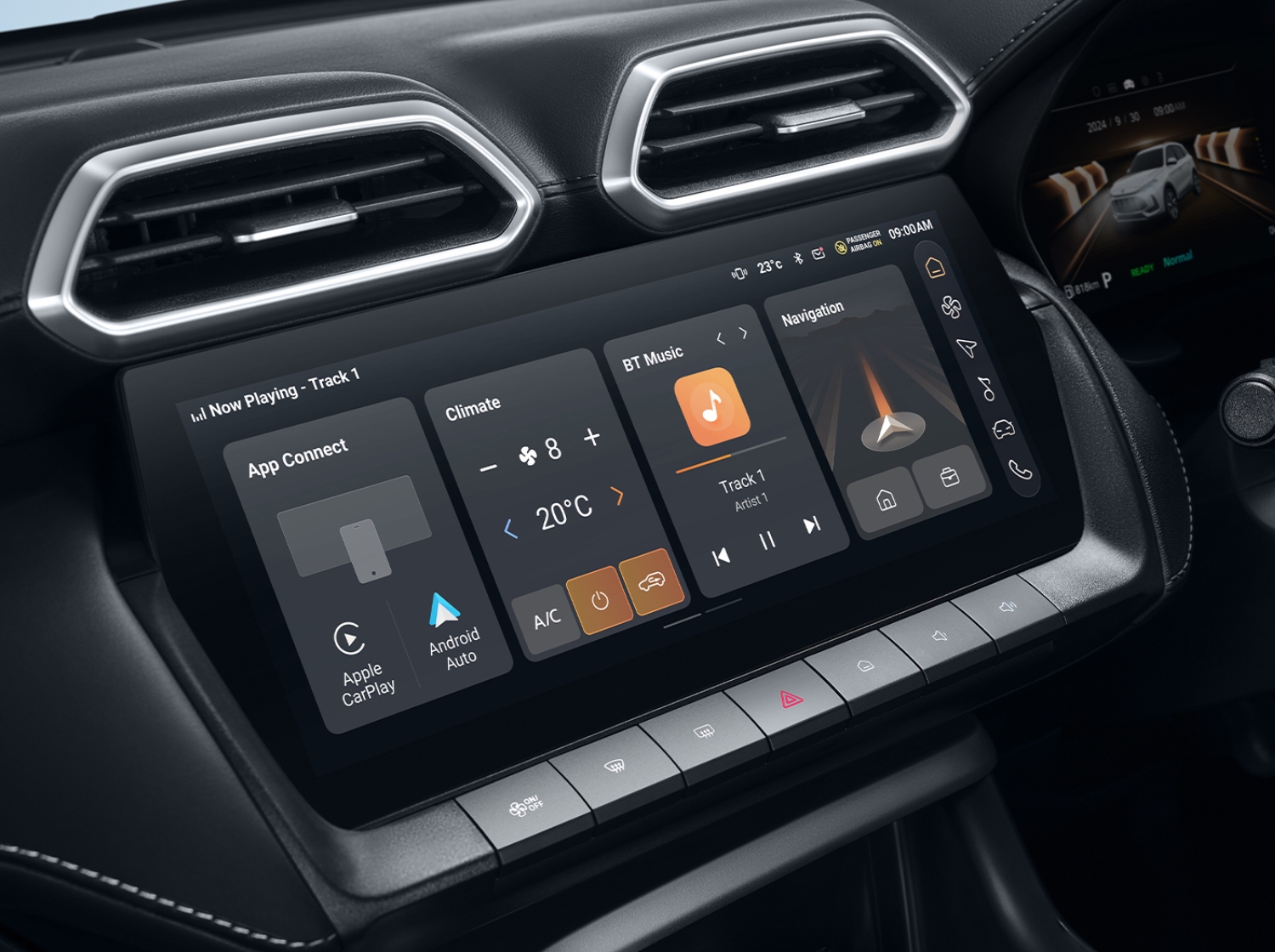 MG ZS Hybrid+ touch screen