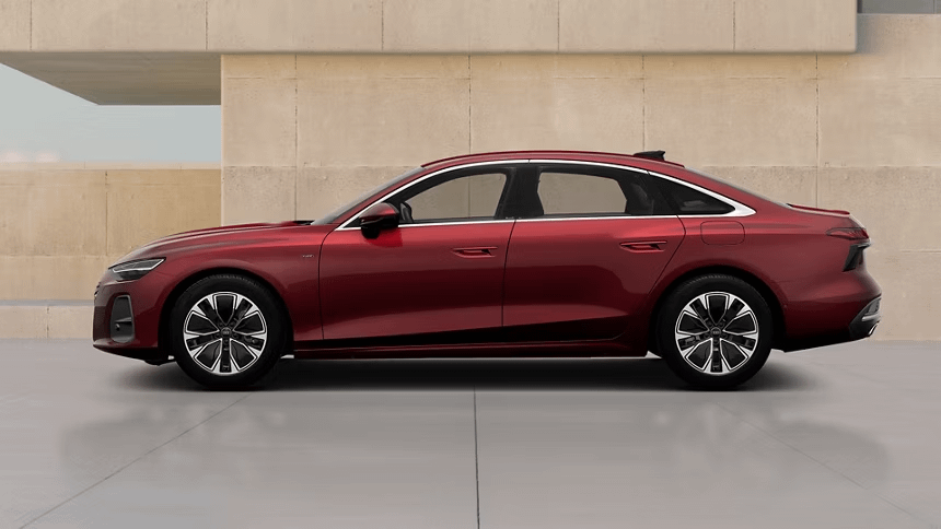New Audi A6 Saloon E-hybrid Side View