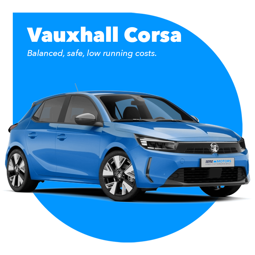 Blue Vauxhall Corsa