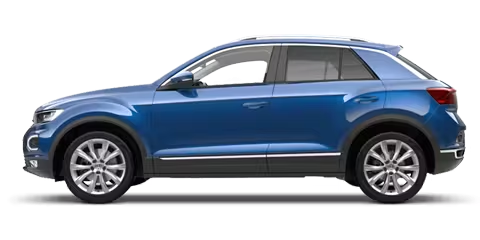 Blue Volkswagen T-Roc Side View