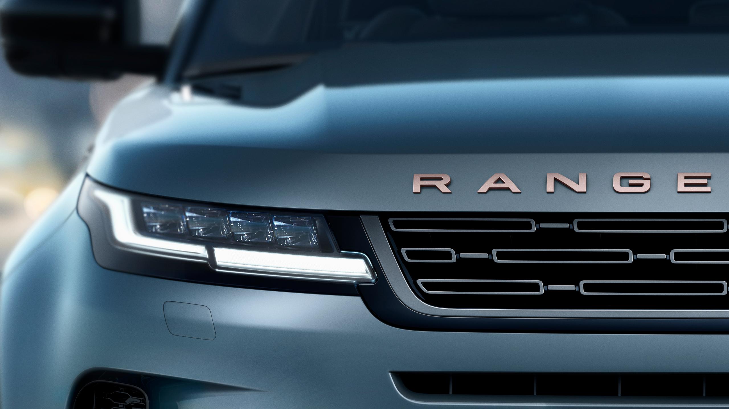 upclose image of a Range Rover Evoque