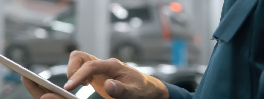 man on ipad