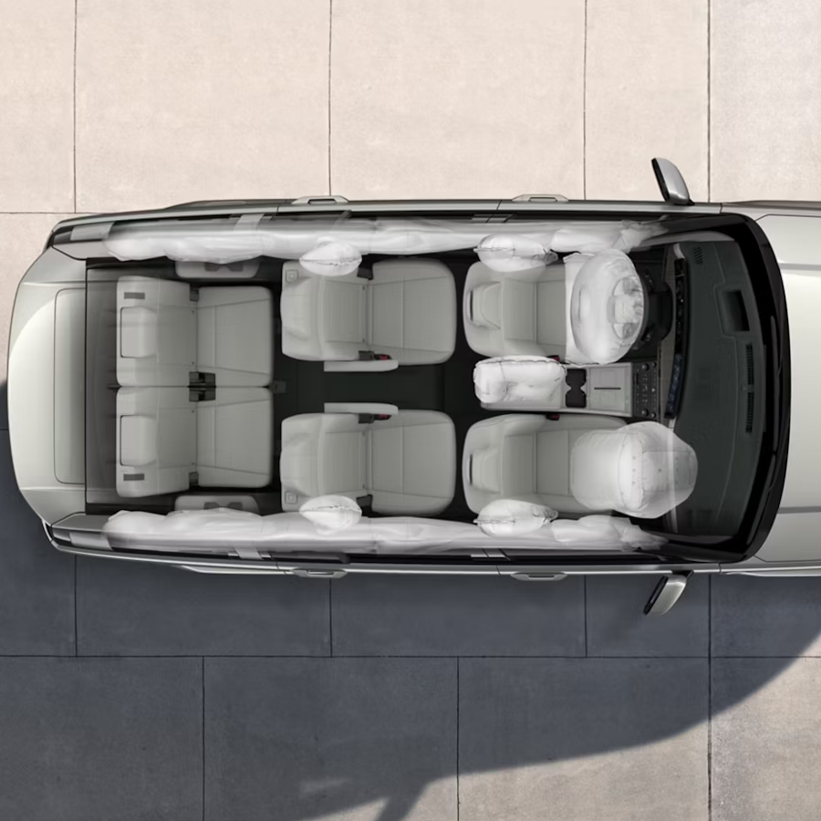 birds eye view of seating in car