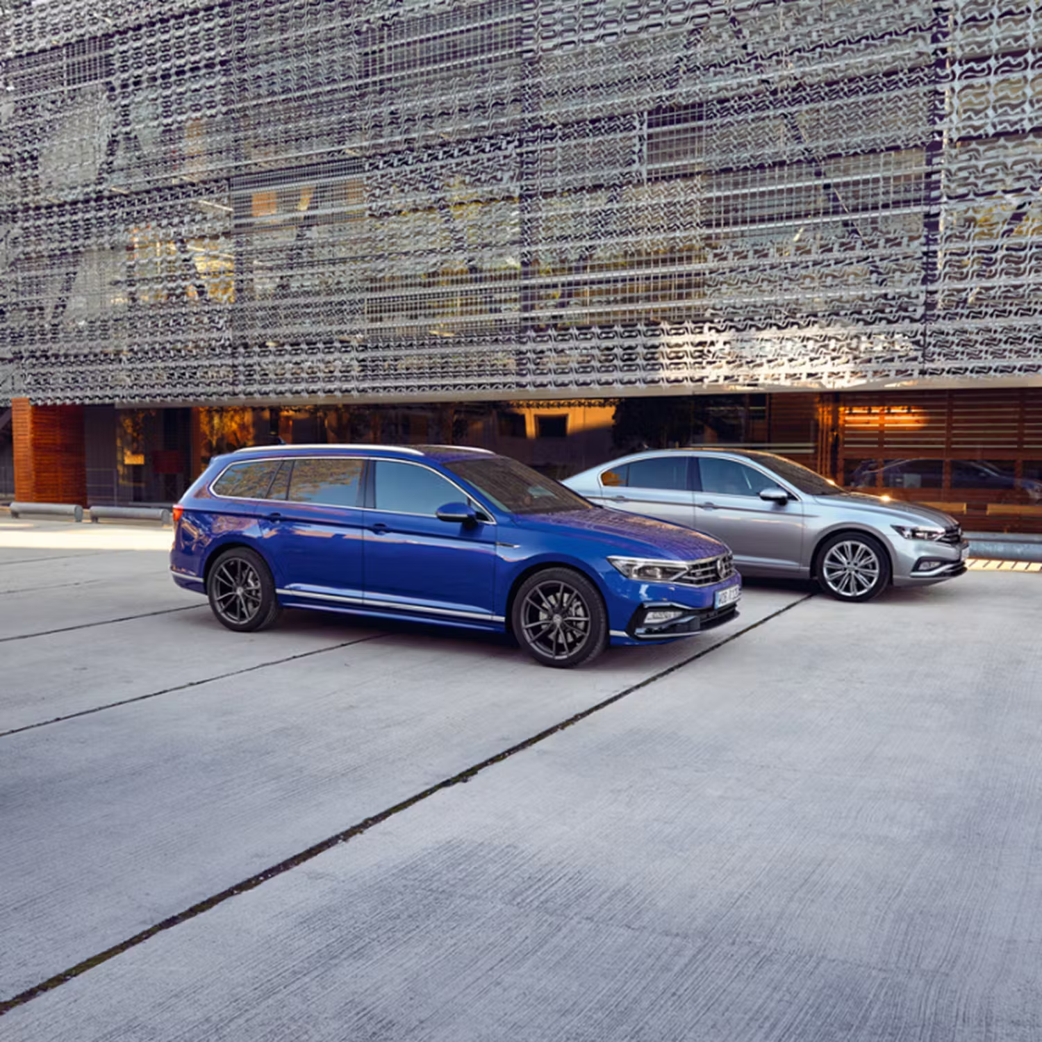Blue and Silver Volkswagen Vehicles