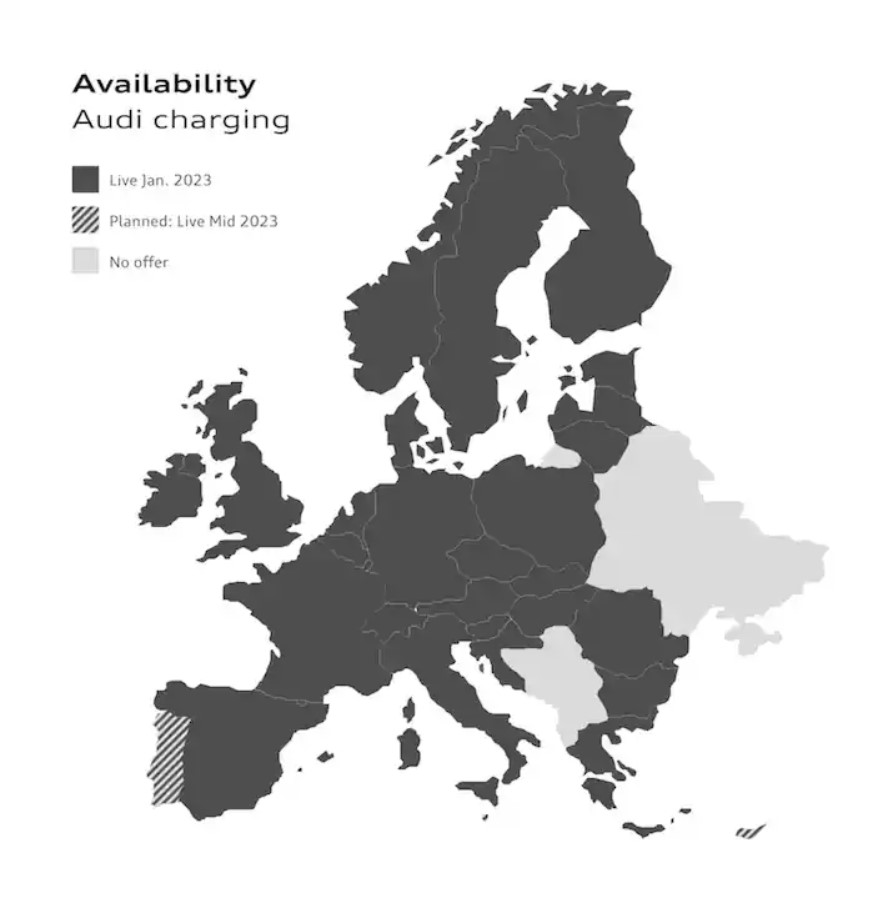 Audi Charging Availability UK Map