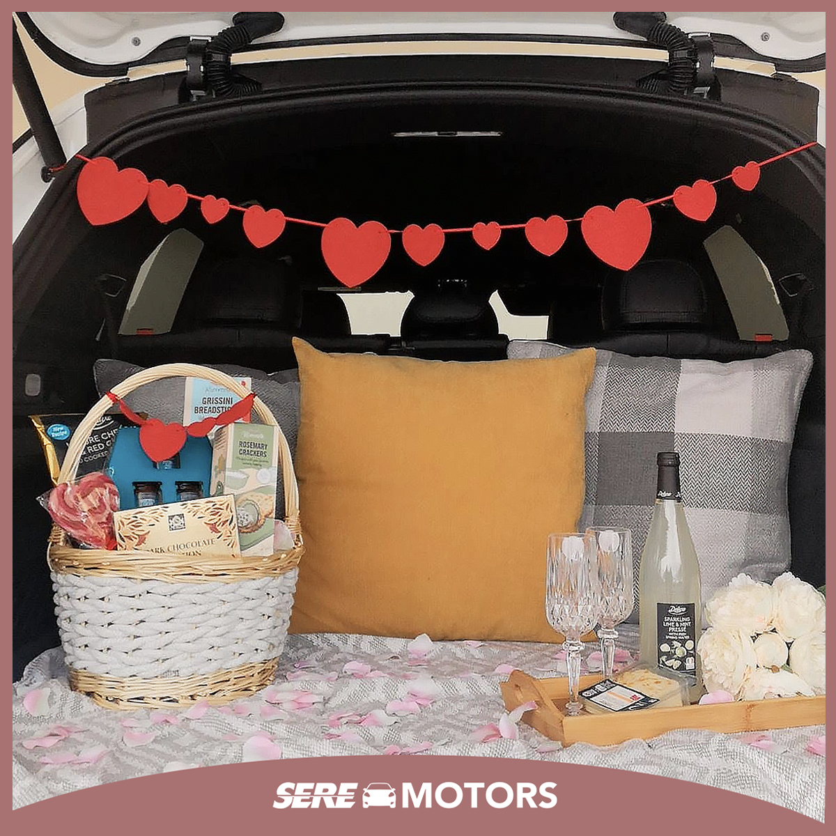 Valentines Car date set up