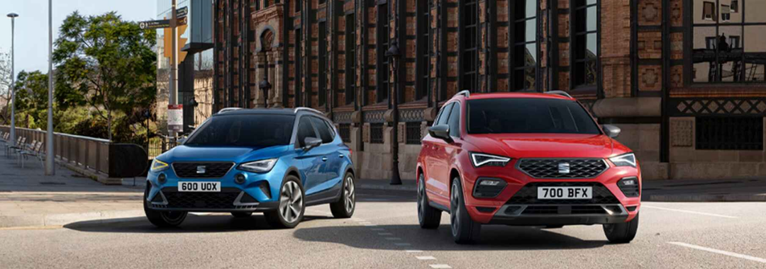 Blue SEAT Arona Red SEAT Ateca