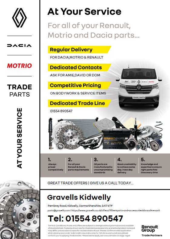 Parts in South Wales and Hereford | Renault Motrio and Dacia Parts