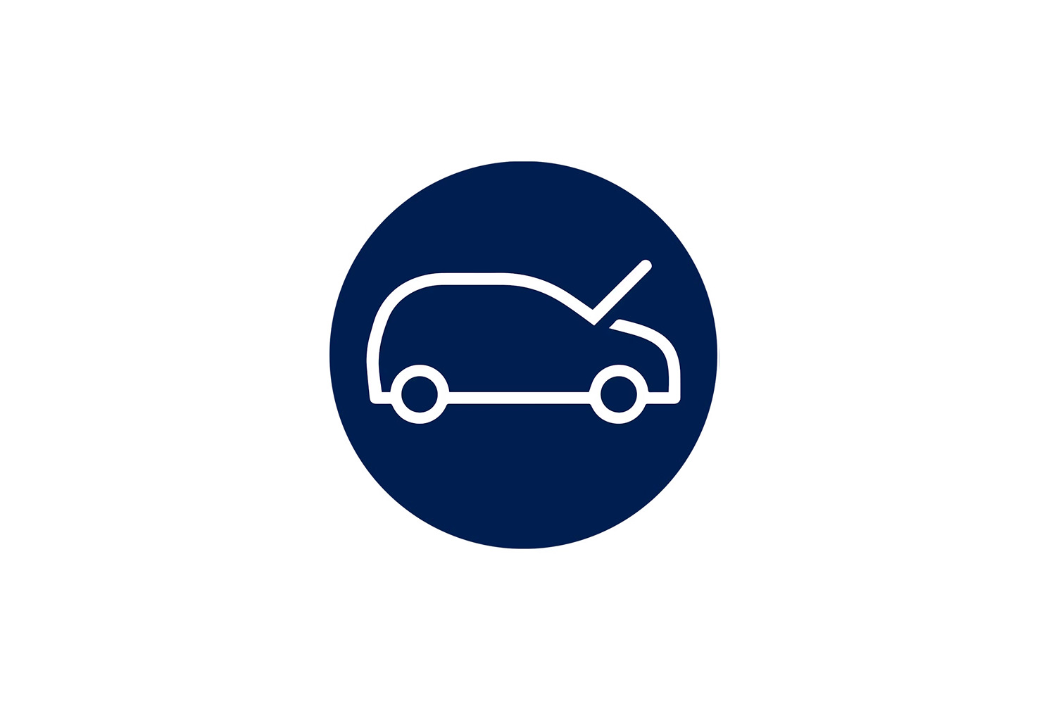 Vehicle with bonnet open icon