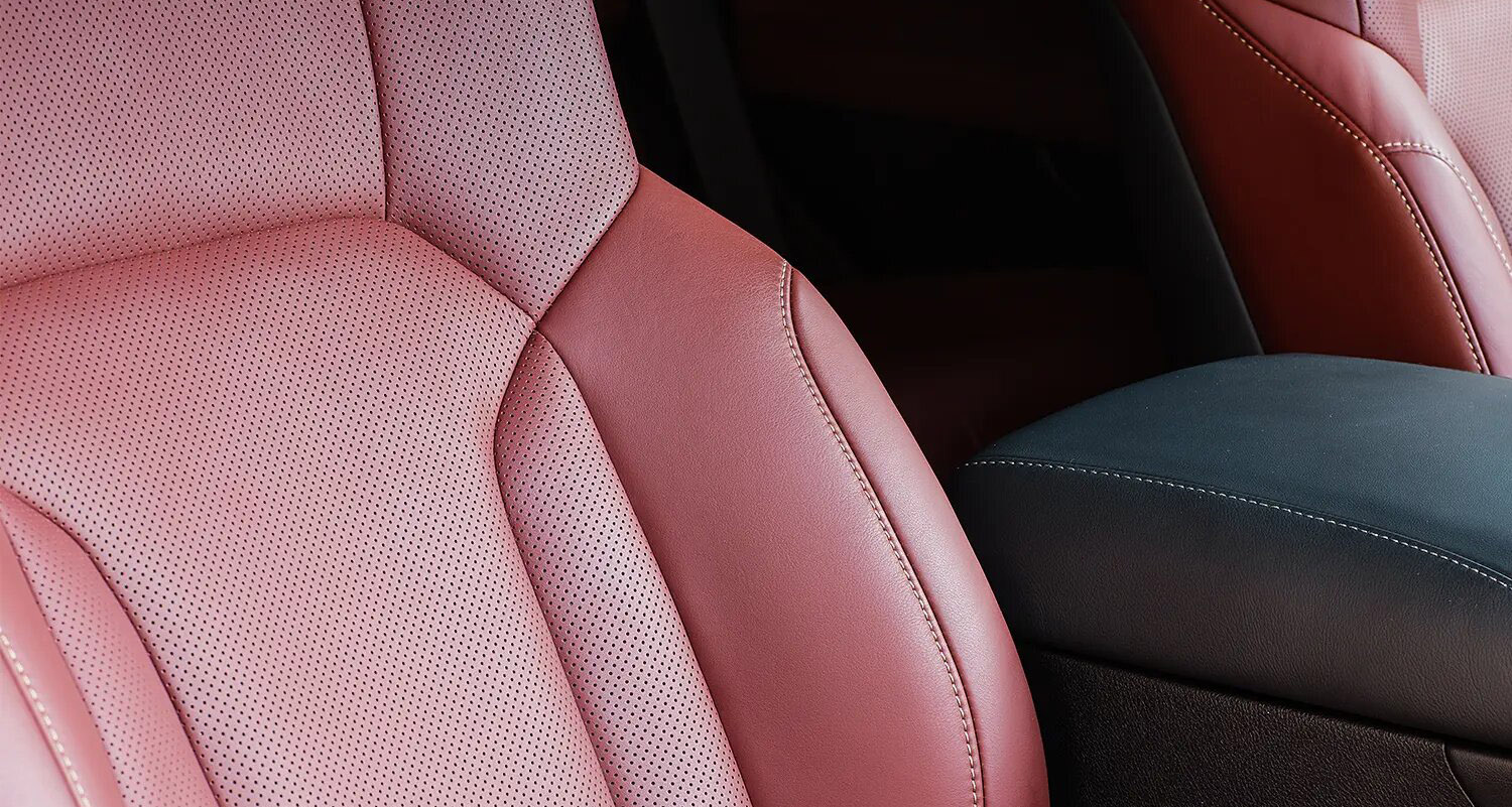 Red car interior