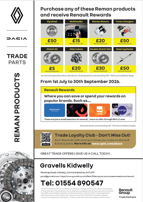 Reman Products Offers at Gravells Parts Hub
