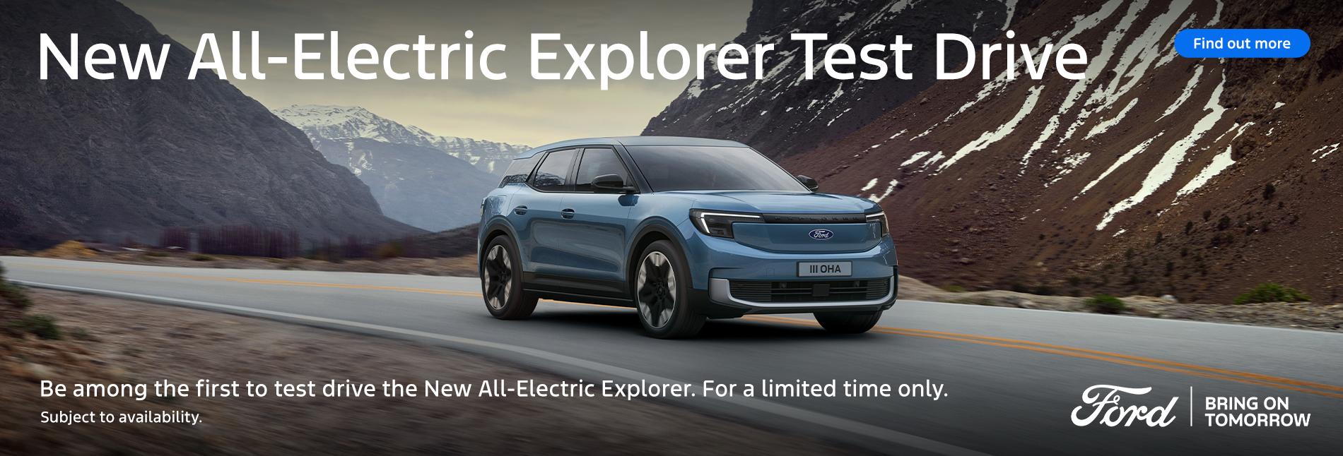 Ford All-Electric Explorer Test Drive Event