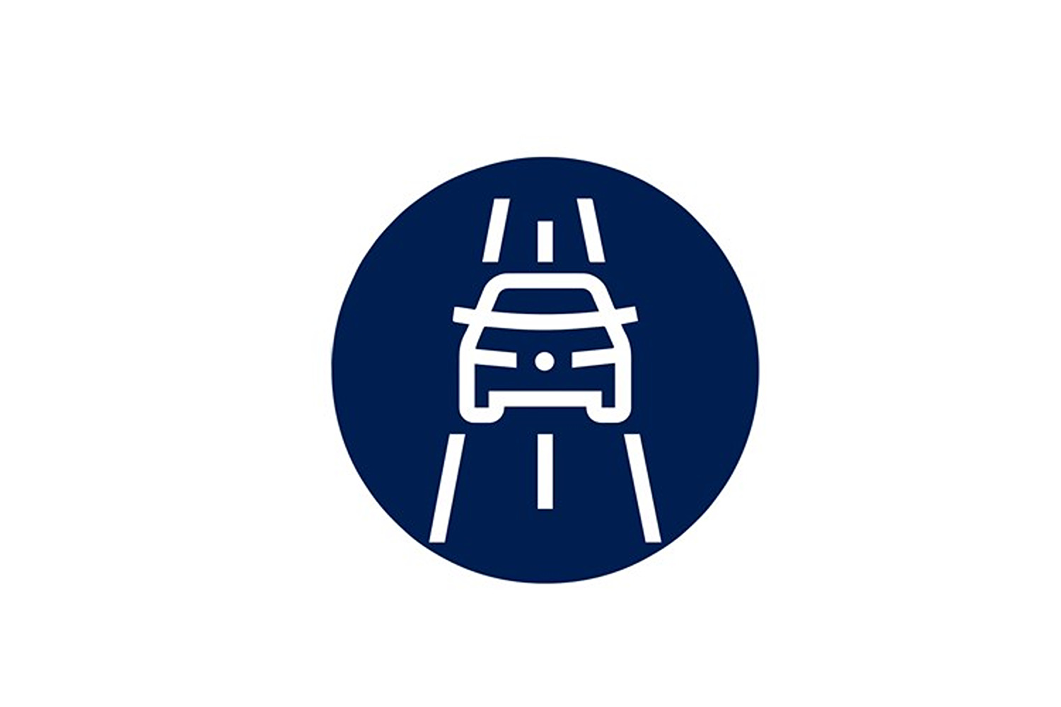 Car on a road icon