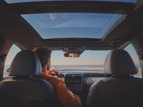 inside of a hyundai tucson