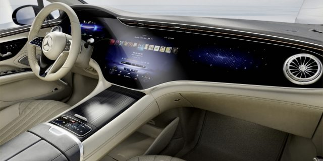 Mercedes-Benz EQS interior in cream