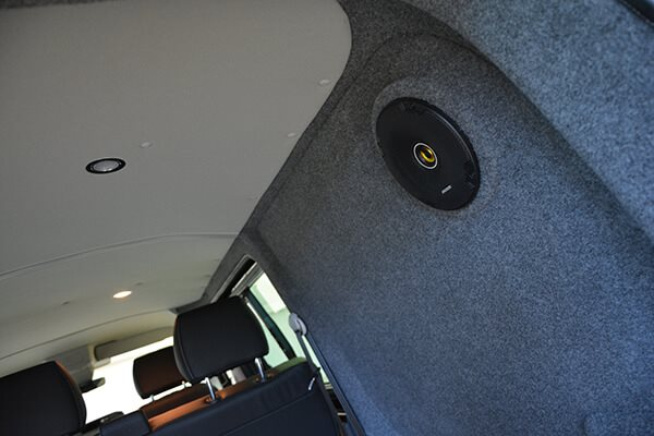 Light grey interior lining with spotlights