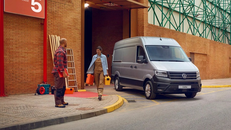 Grey Volkswagen Crafter Van
