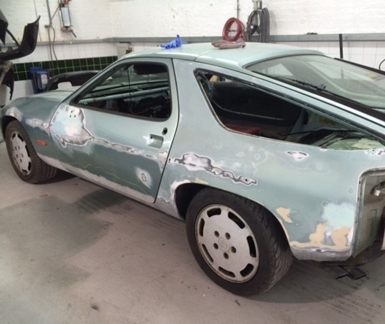 sports cars in repair