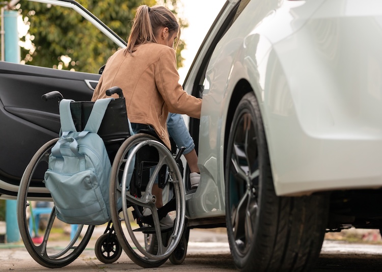 Lady in a wheelchair