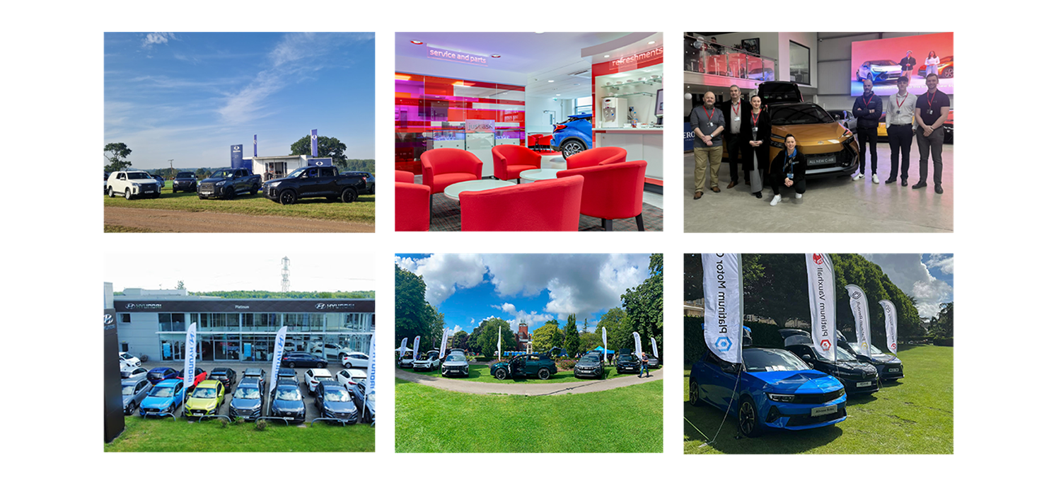 collage of pictures from platinum motor group