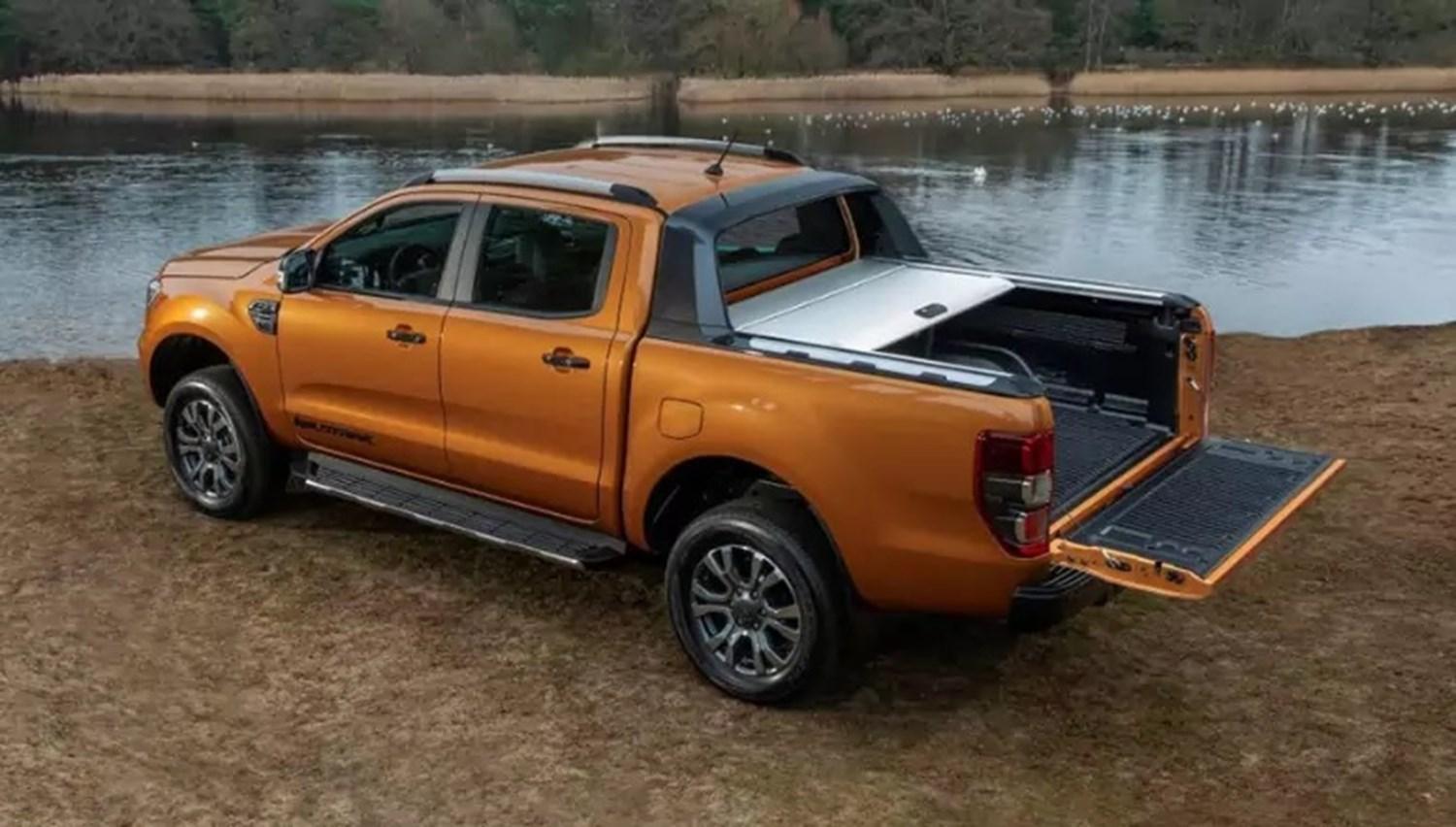 New Ford Ranger orange boot open 