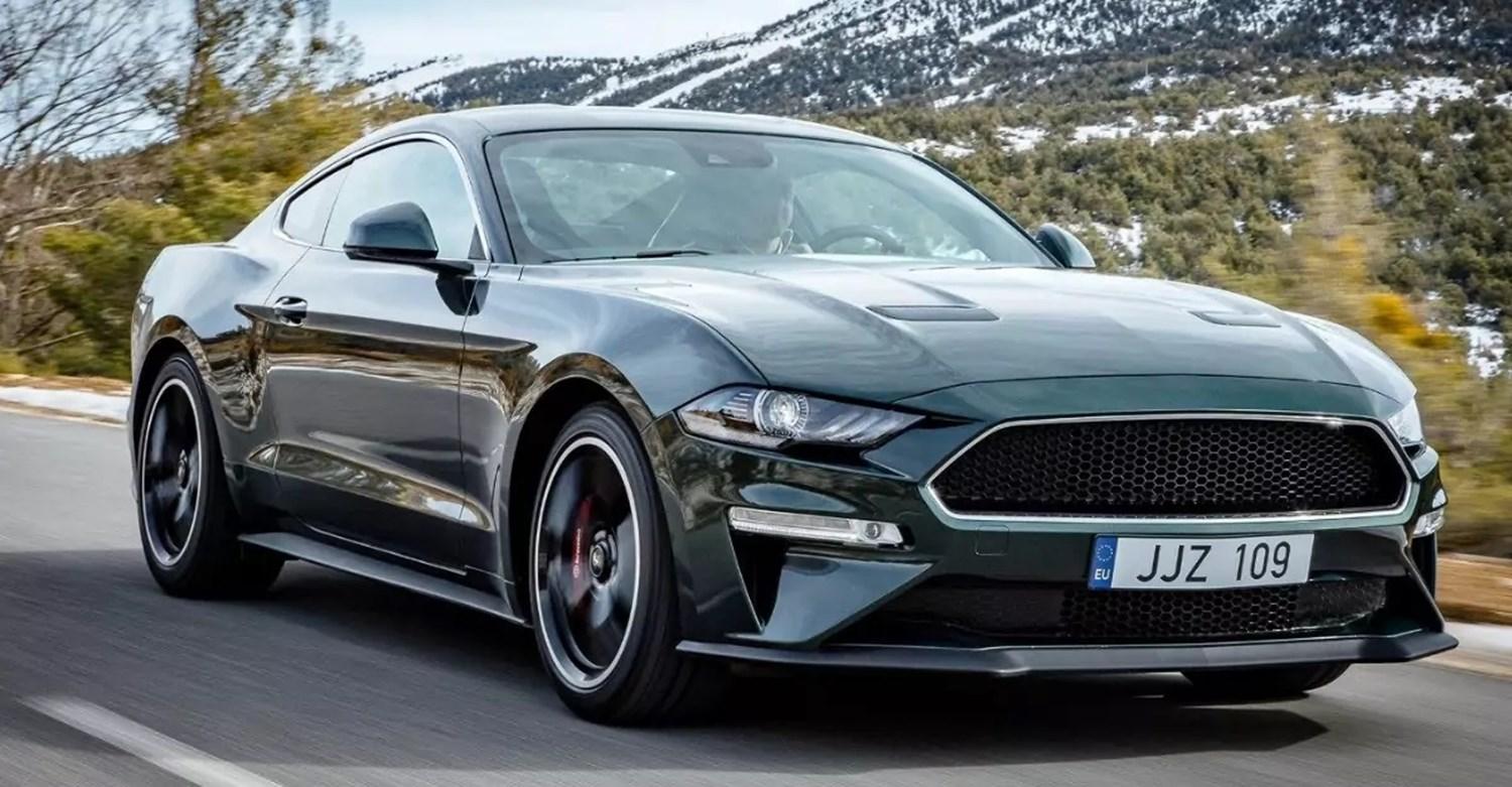 The New Ford Mustang Bullitt driving on road