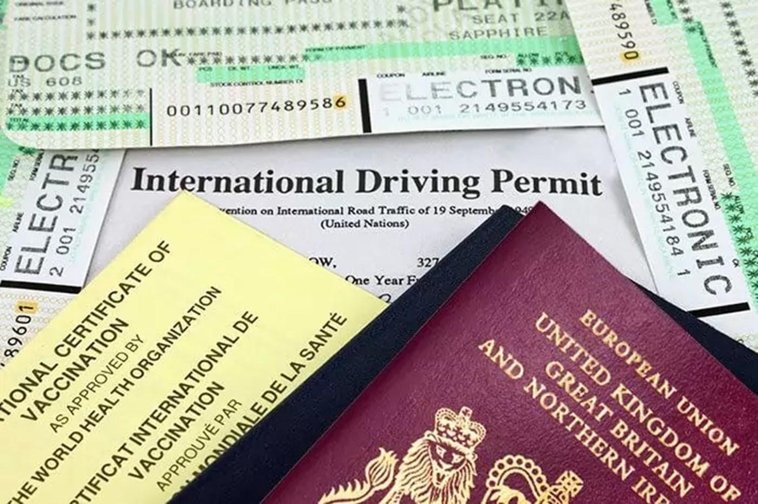 Documents including passport and driving permit 