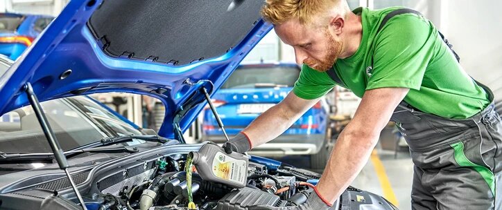 Mechanic Servicing A SKODA