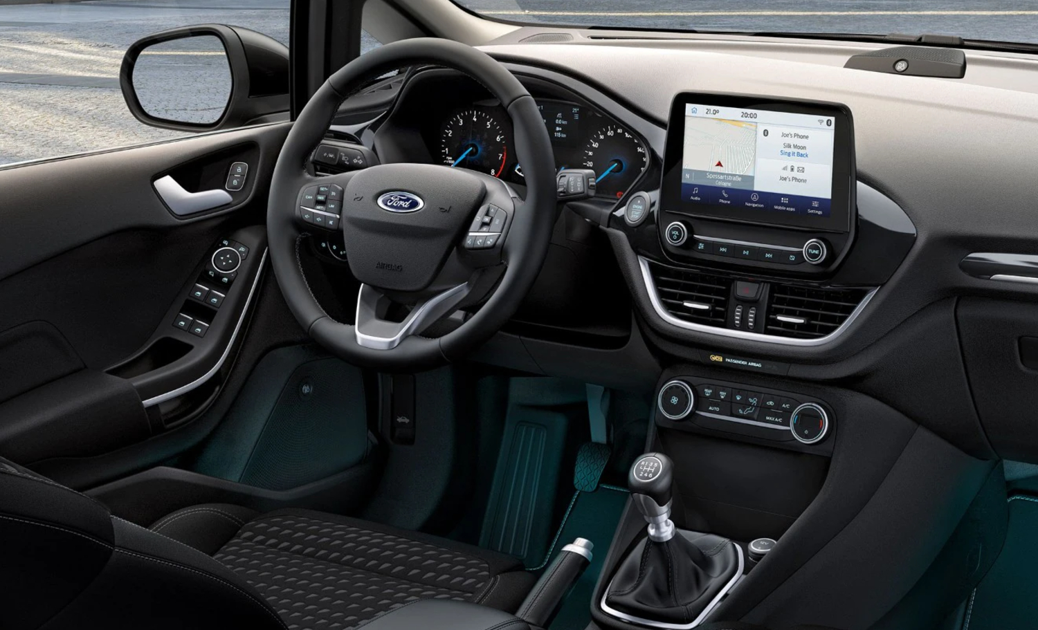 Motability adaptations shown inside a Ford car