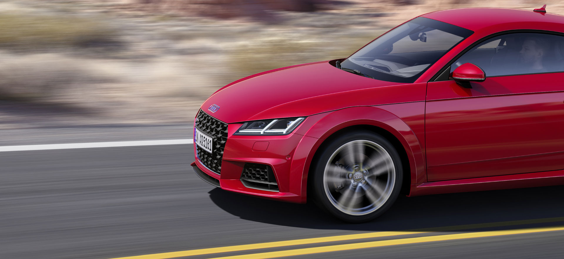 Red Audi Vehicle Driving
