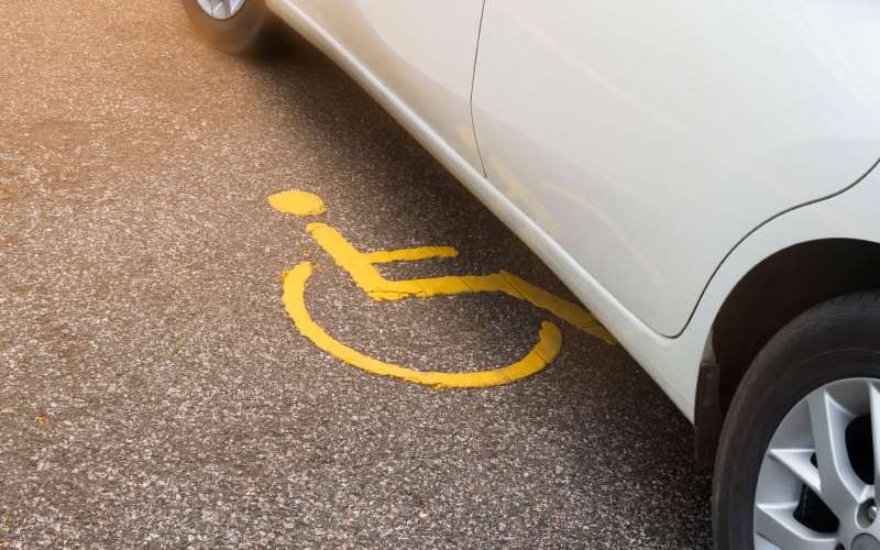 car parked in a disabled space