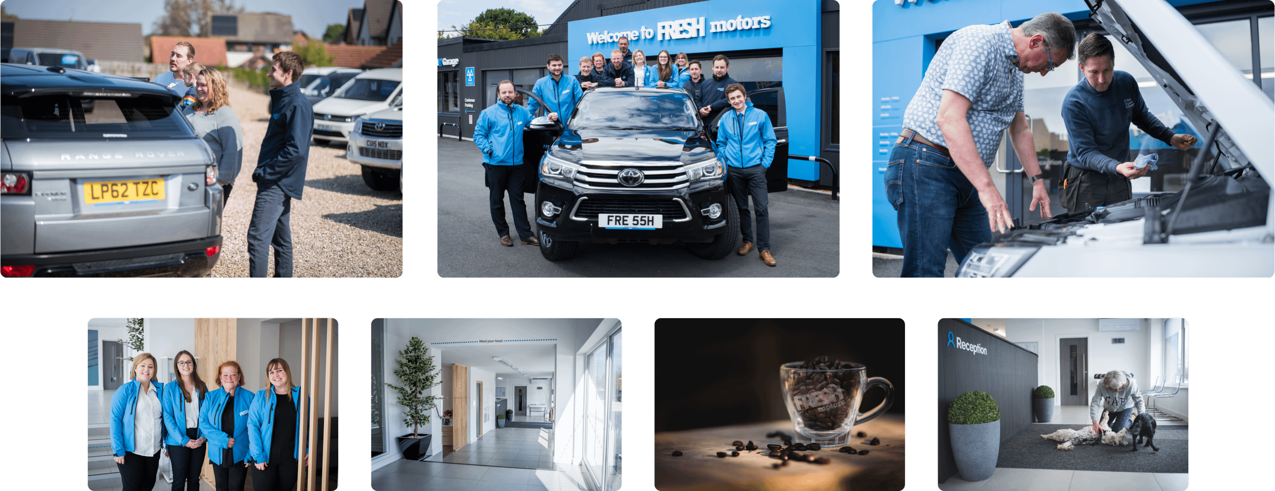 collage of dealership images