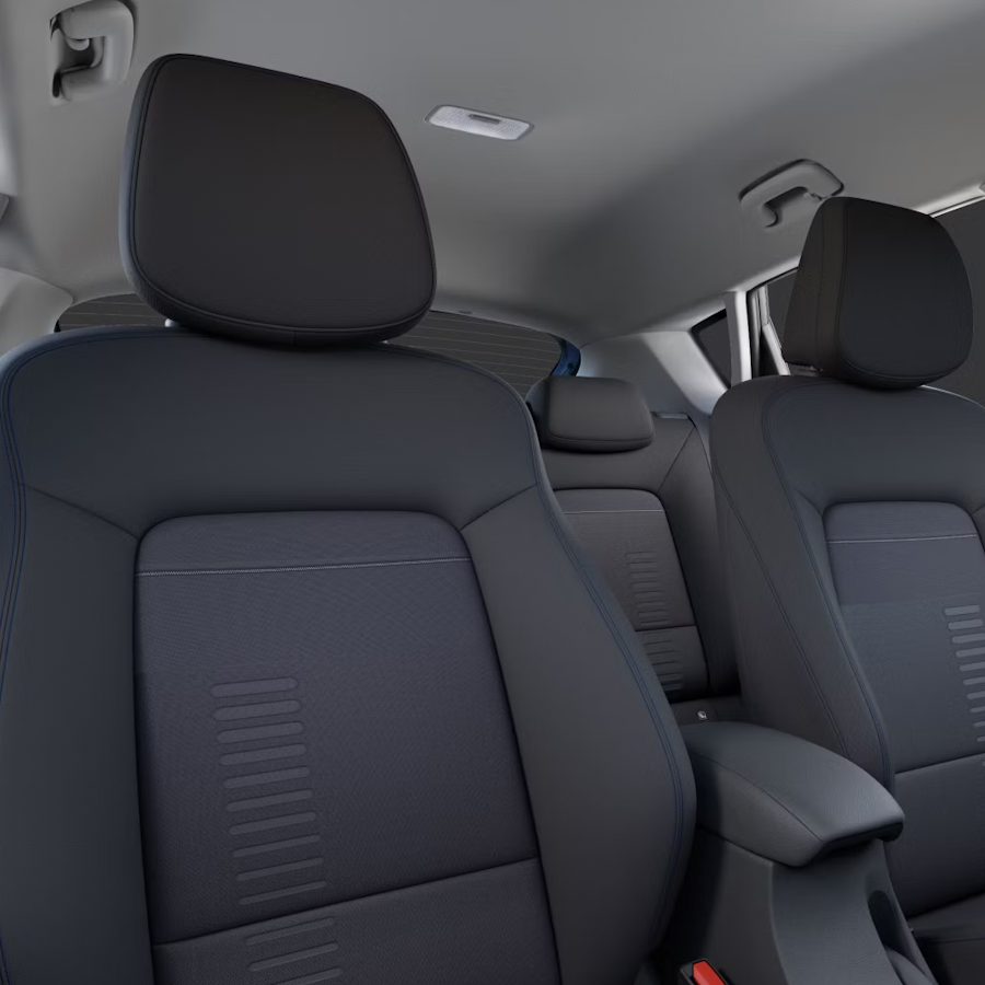 grey material seats