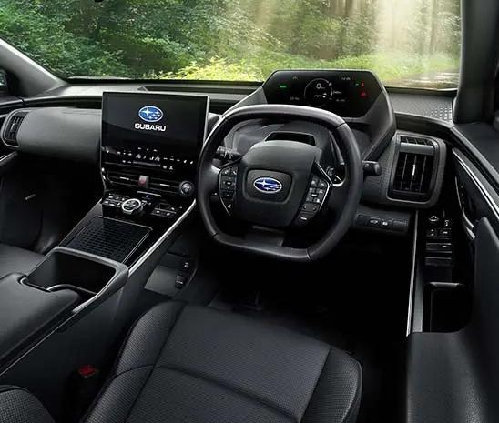 interior of Subaru Solterra