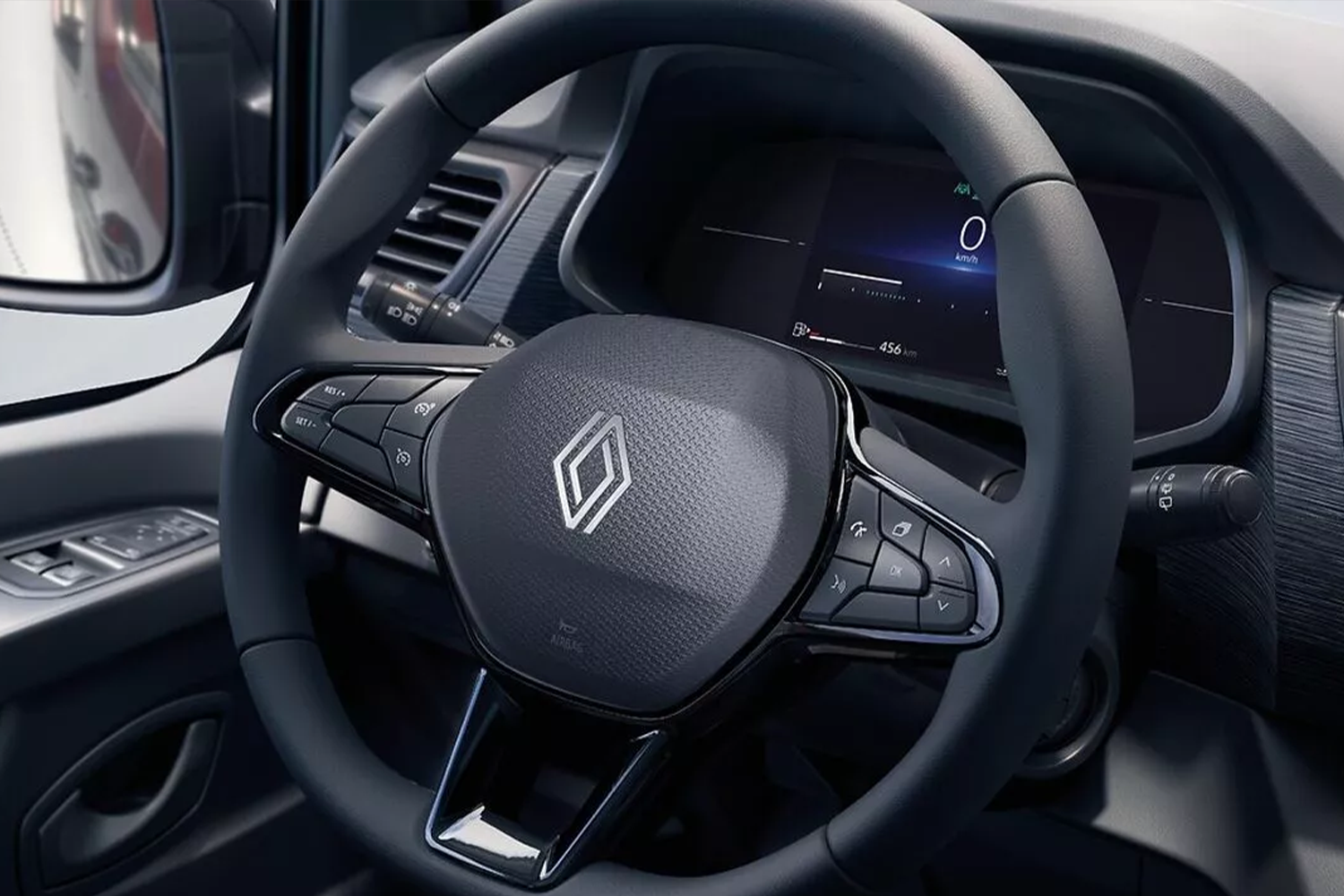 steering wheel of the Renault traffic passenger