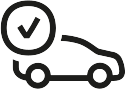 car with tick icon