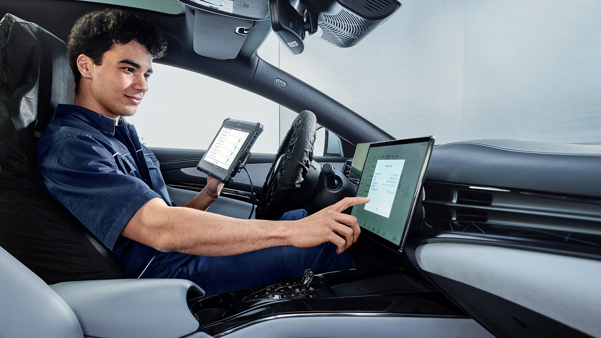 BYD mechanic inside BYD Vehicle