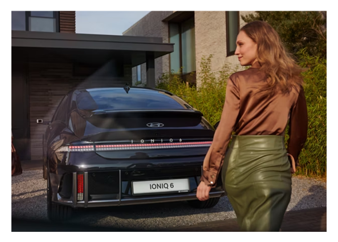 lady with hyundai IONIQ 6