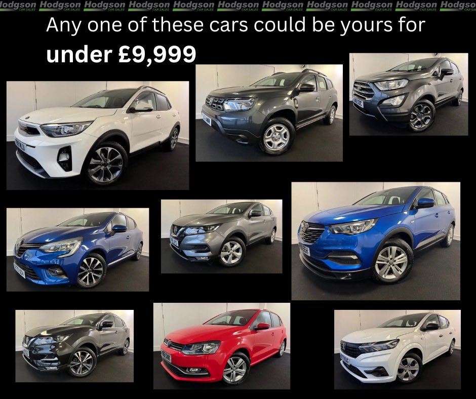 We currently have a fantastic selection of cars for sale under £9,999.