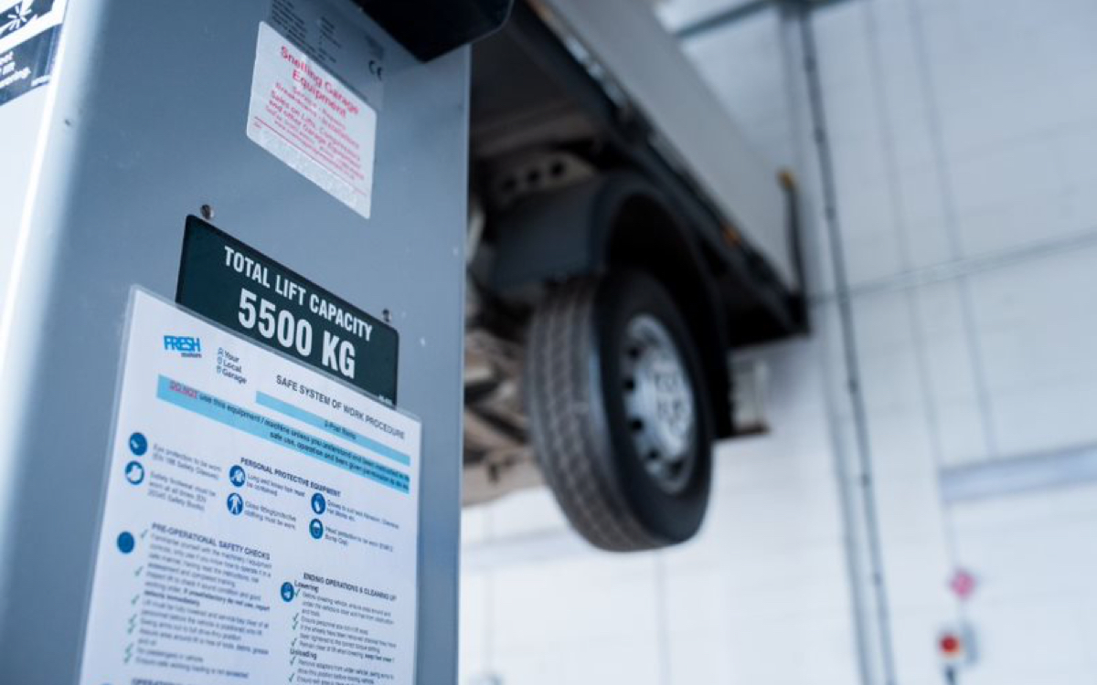 Car on lift