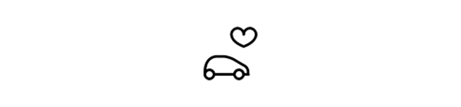 car with heart icon