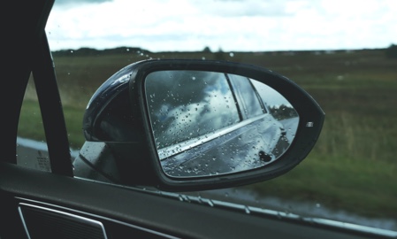 A car's side mirror