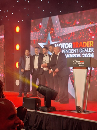 receiving an award 