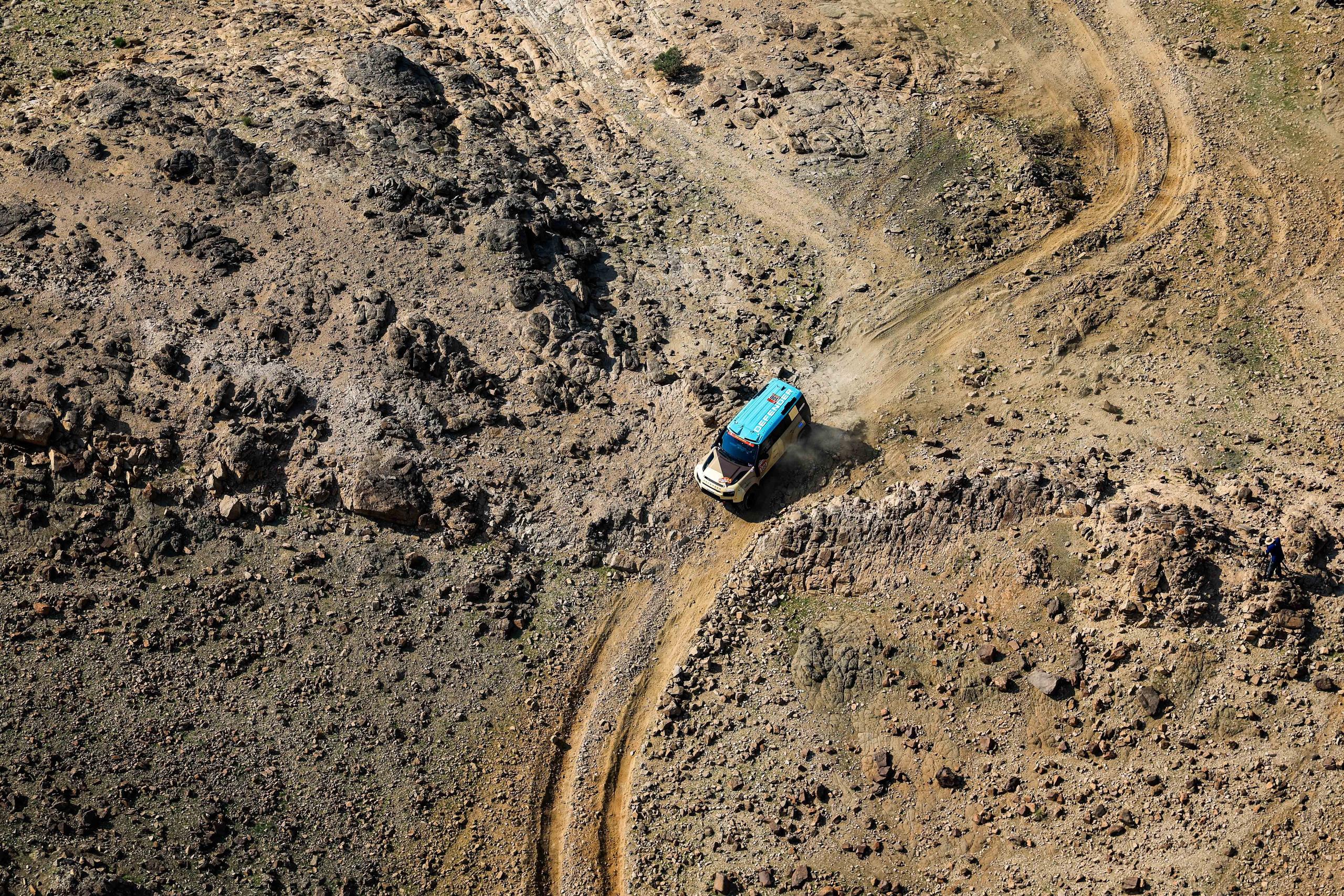 Land Rover Defender bird's eye view 