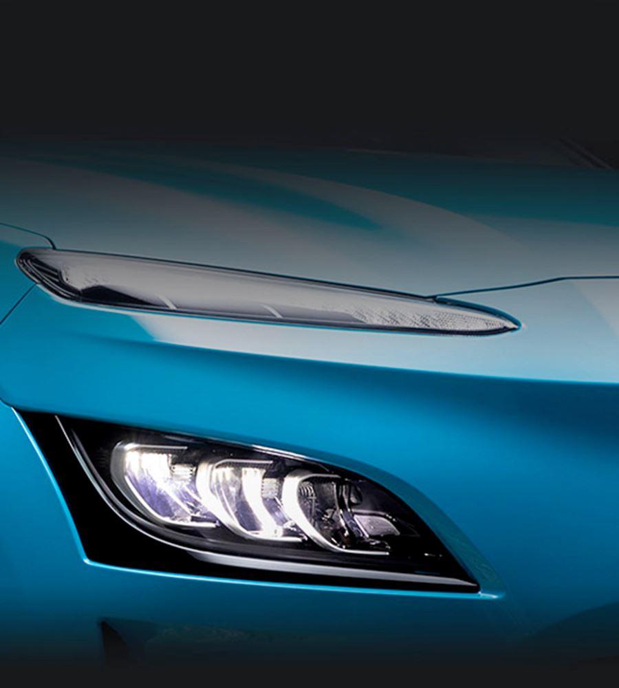 Blue Hyundai KONA Electric Headlight