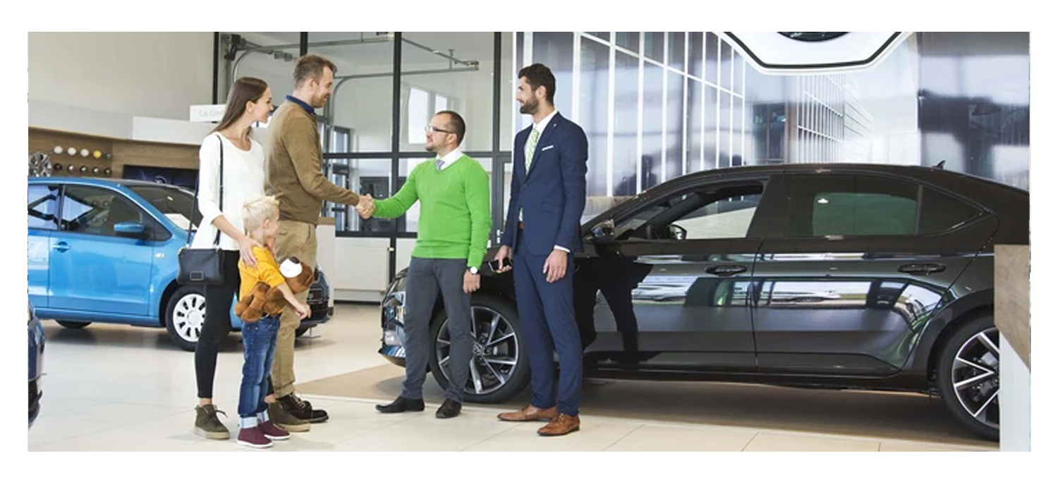 family buying a car
